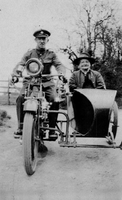 Denis Latham and his mother Sara 20th April 1919, from Joan Barksfield's collection